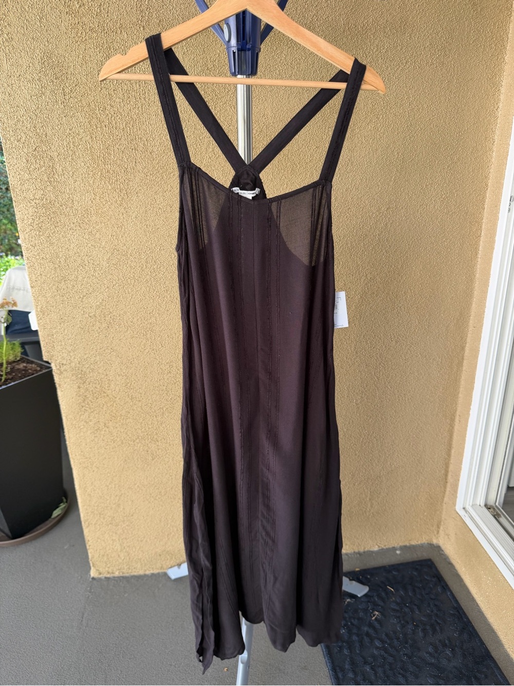 ONEILL Black Sleeveless Cross-Back Maxi Cover Up or Dress